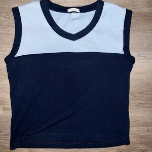 John Galt Navy and Light Blue Tank